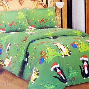 Cat Duvet Set 3 Pieces KING Xmas New